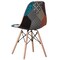 Fabulaxe Modern Fabric Patchwork Chair w/Wooden Legs for Kitchen, Dining Room, Entryway, Living Room, PK 2 QI004328.2 - alternate 7